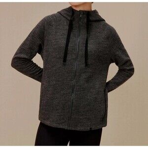 Neiwai Active Ballet Wool Zip Up Jacket, Midnight Grey- Size Small (2)
